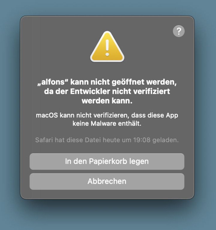 Screenshot Mac Installation 1