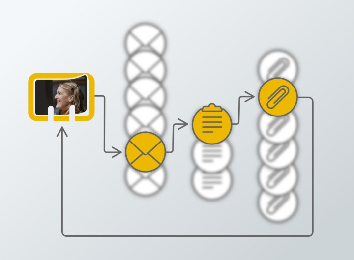 Illustration Klickpfad durch alfons