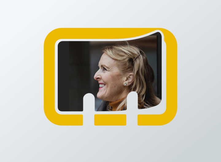 Illustration Karteikarte mit Frau